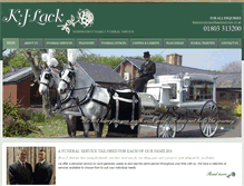 Tablet Screenshot of kjlackfuneralservice.co.uk